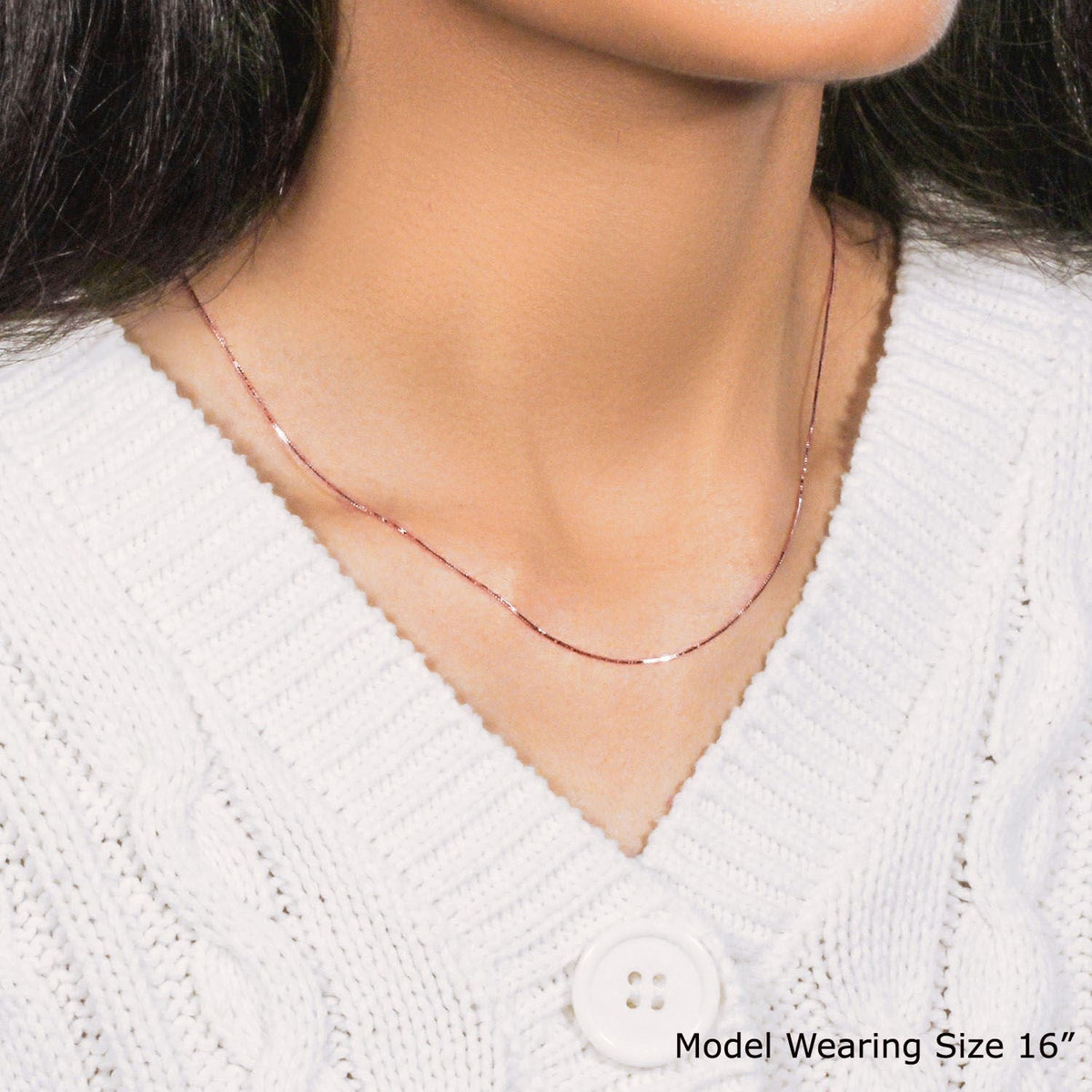 14k Rose Gold Classic Box Chain (0.60 mm) - LinkagejewelrydesignLinkagejewelrydesign