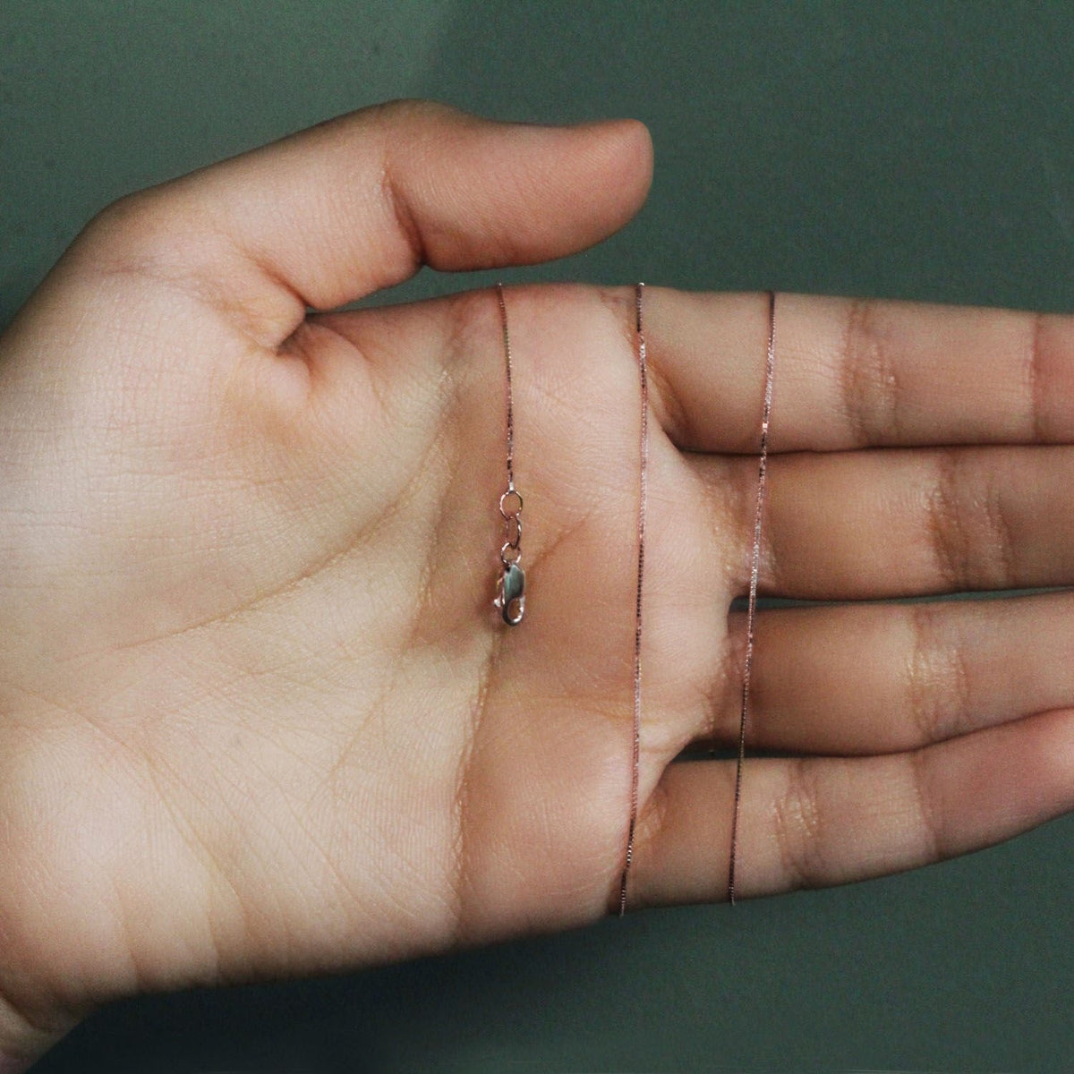 14k Rose Gold Classic Box Chain (0.60 mm) - LinkagejewelrydesignLinkagejewelrydesign