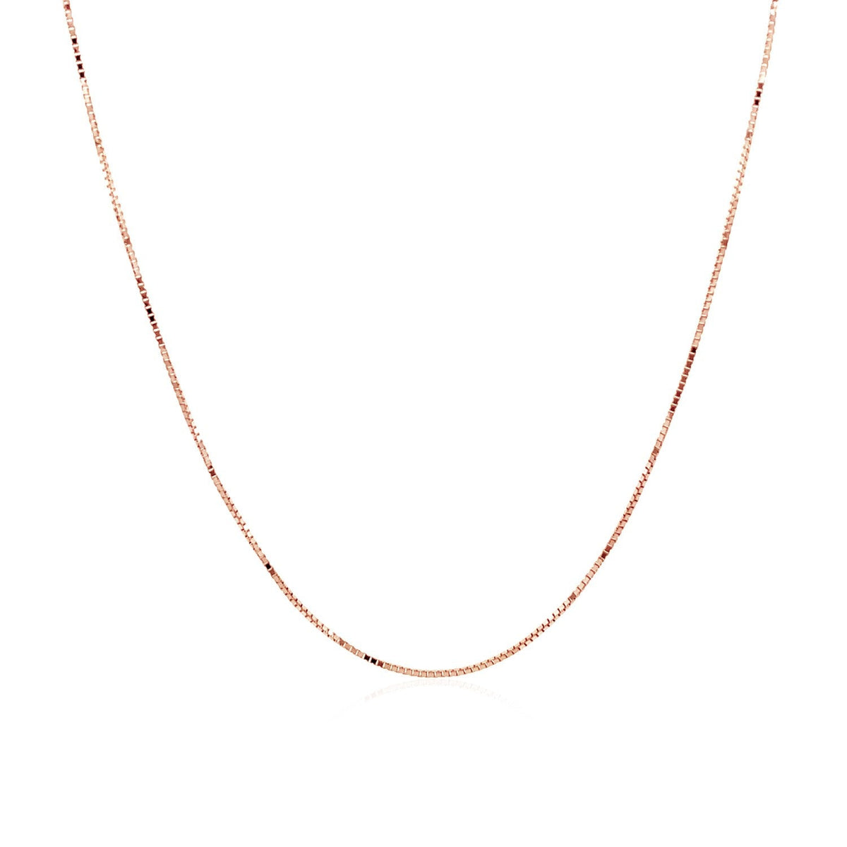 14k Rose Gold Classic Box Chain 0.60 mm - LinkagejewelrydesignLinkagejewelrydesign