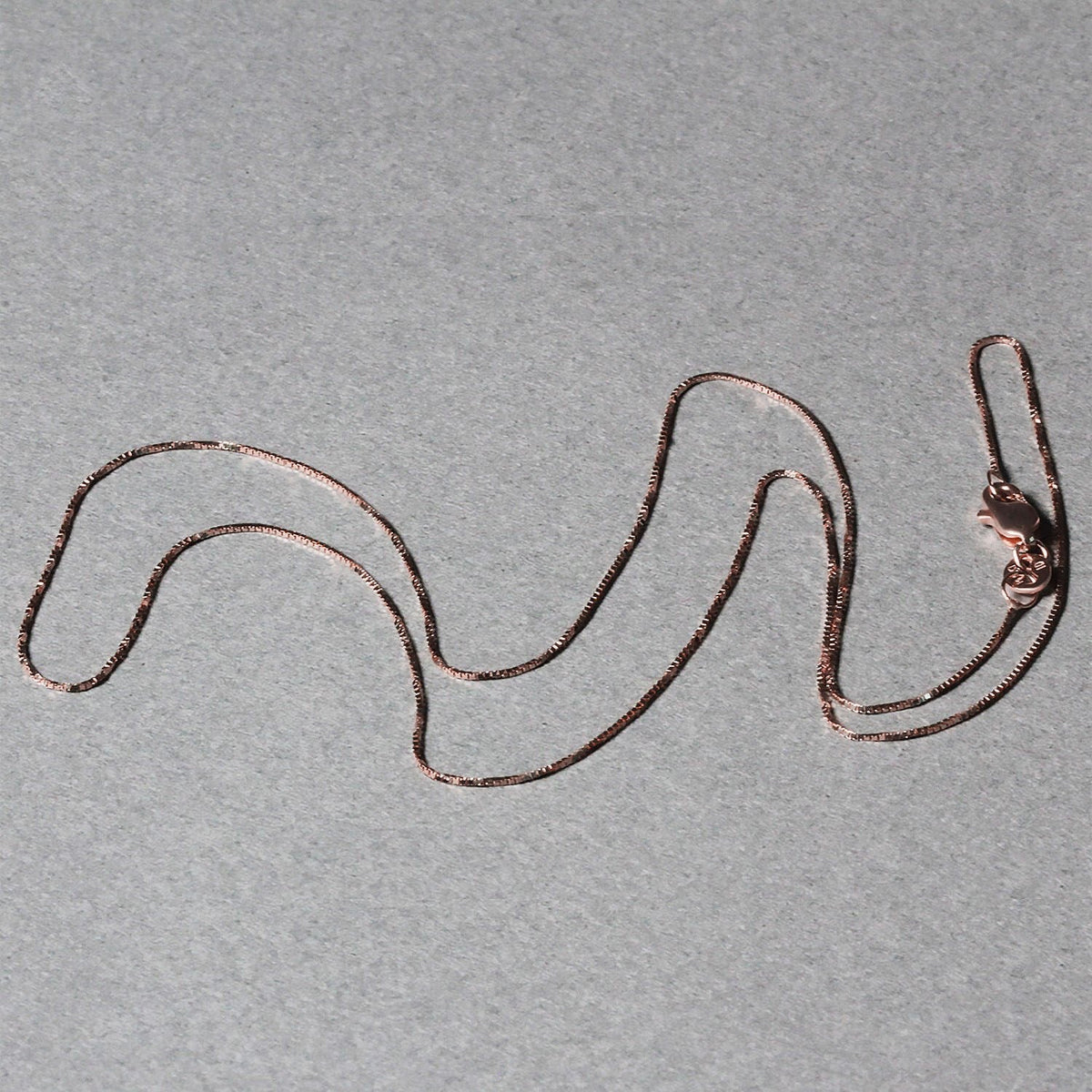 14k Rose Gold Classic Box Chain (0.60 mm) - LinkagejewelrydesignLinkagejewelrydesign