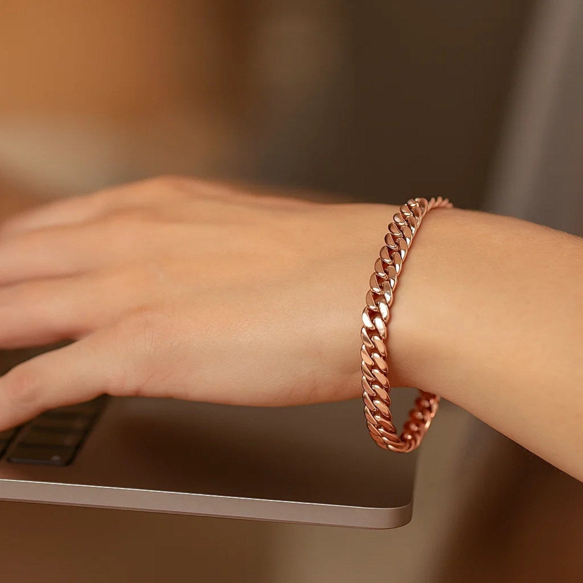 14K Rose Gold Cuban Link Bracelet (5.90 mm) - LinkagejewelrydesignLinkagejewelrydesign
