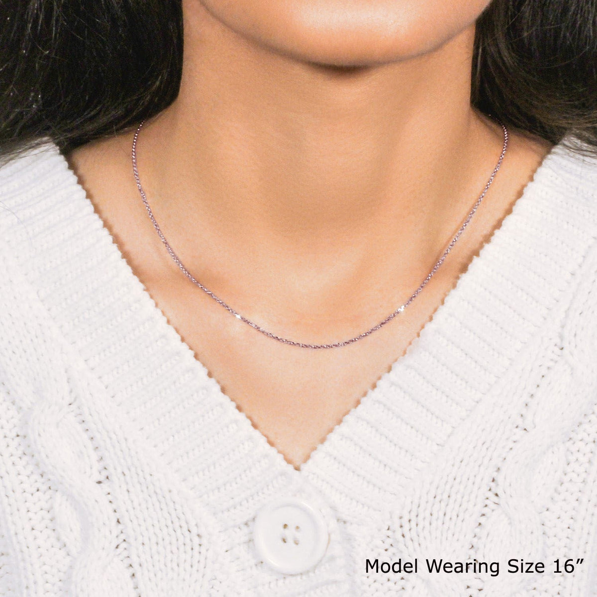 14k Rose Gold Diamond Cut Cable Link Chain (1.10 mm) - LinkagejewelrydesignLinkagejewelrydesign