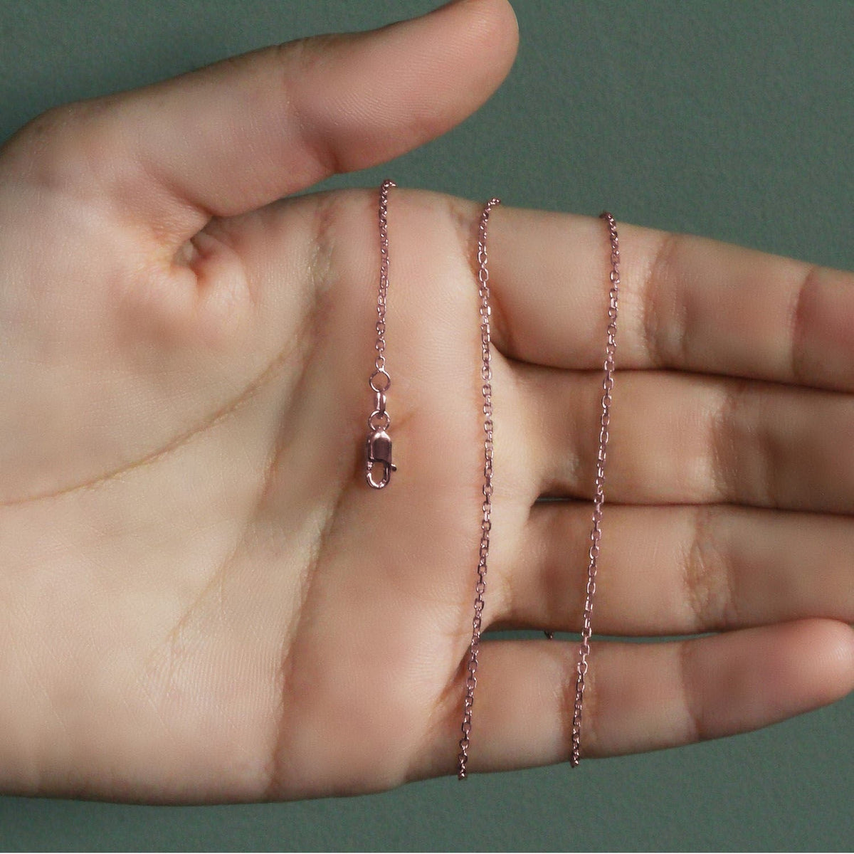 14k Rose Gold Diamond Cut Cable Link Chain (1.30 mm) - LinkagejewelrydesignLinkagejewelrydesign