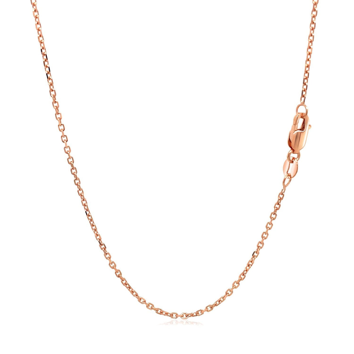 14k Rose Gold Diamond Cut Cable Link Chain (1.30 mm) - LinkagejewelrydesignLinkagejewelrydesign