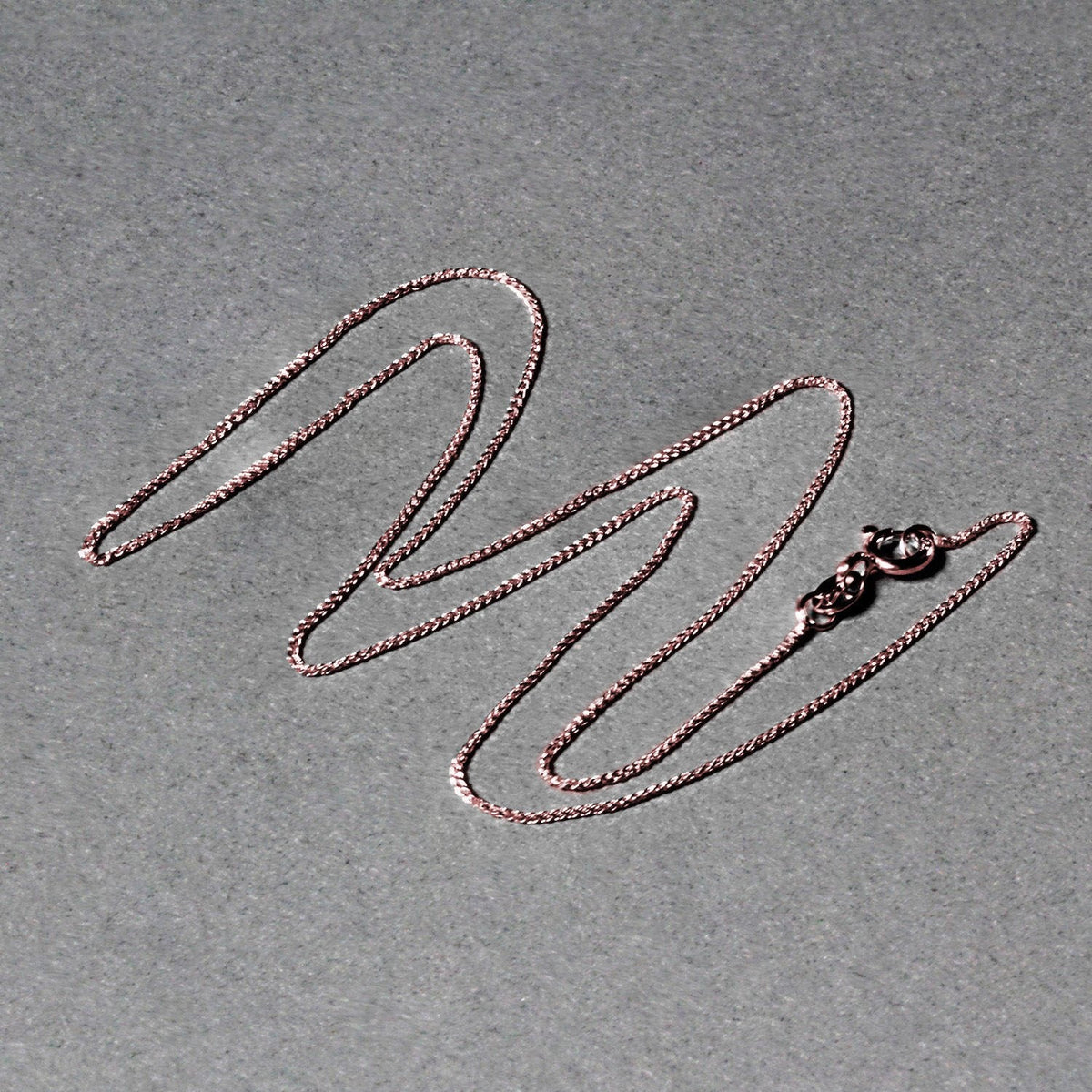 14k Rose Gold Diamond Cut Round Wheat Chain 0.6mm - LinkagejewelrydesignLinkagejewelrydesign