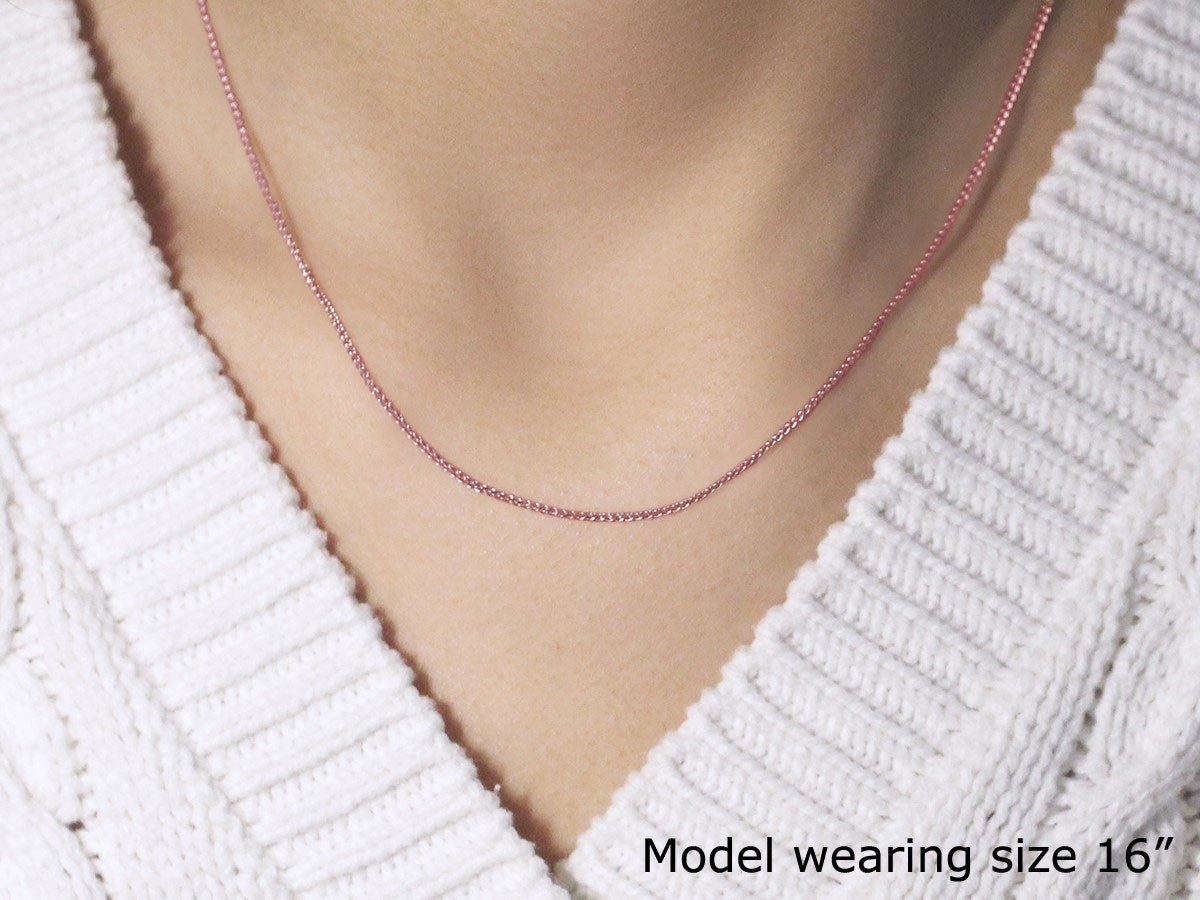 14k Rose Gold Diamond Cut Round Wheat Chain (1.20 mm) - LinkagejewelrydesignLinkagejewelrydesign