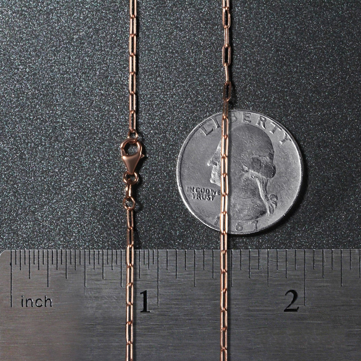 14K Rose Gold Fine Paperclip Chain (1.50 mm) - LinkagejewelrydesignLinkagejewelrydesign