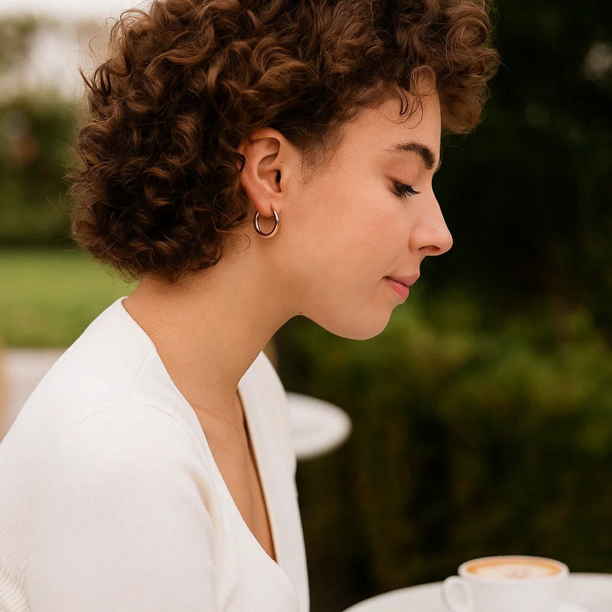 14k Rose Gold Polished Hoop Earrings (15 mm) - LinkagejewelrydesignLinkagejewelrydesign