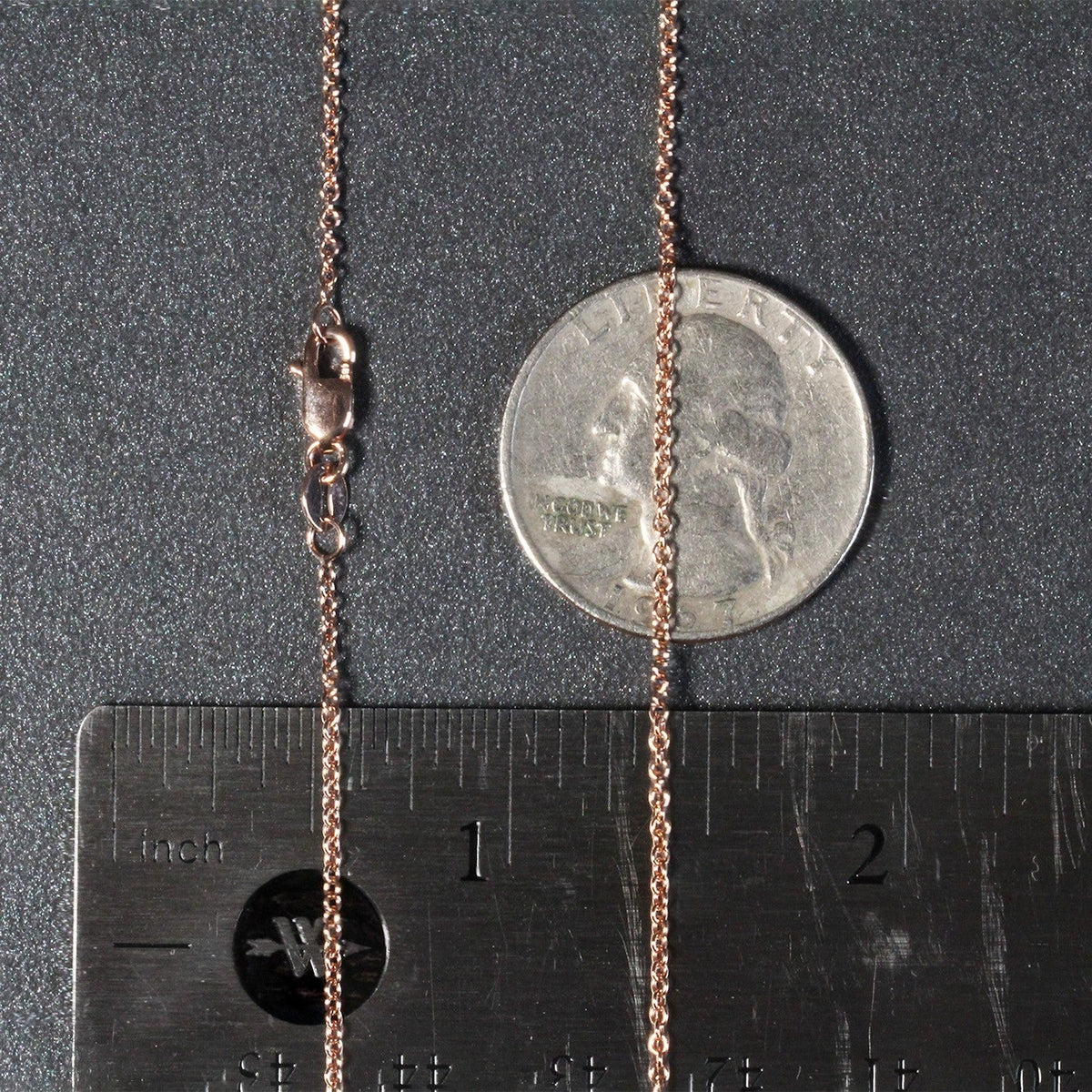 14k Rose Gold Round Cable Link Chain (1.25 mm) - LinkagejewelrydesignLinkagejewelrydesign