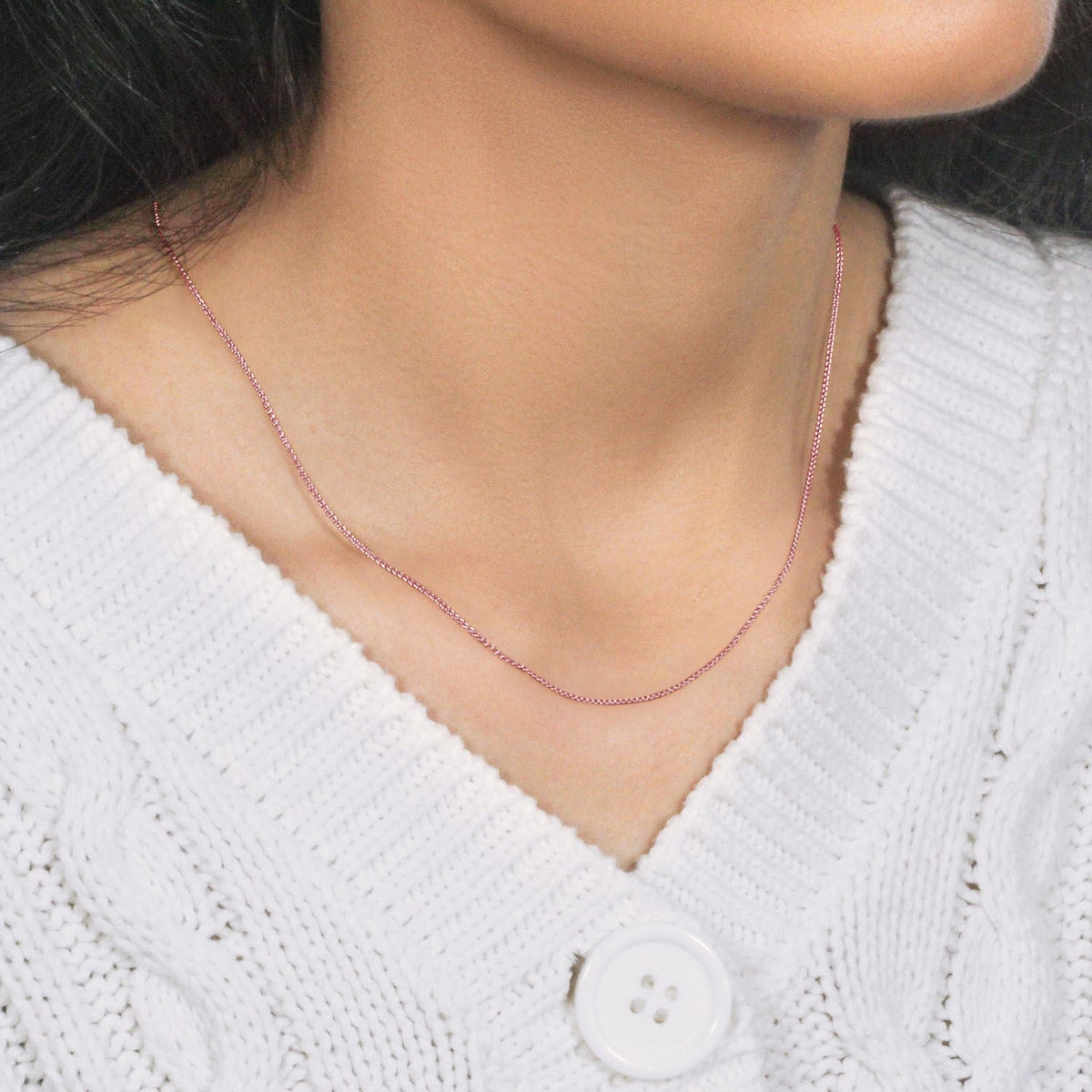 14k Rose Gold Round Wheat Chain 1.0mm - LinkagejewelrydesignLinkagejewelrydesign