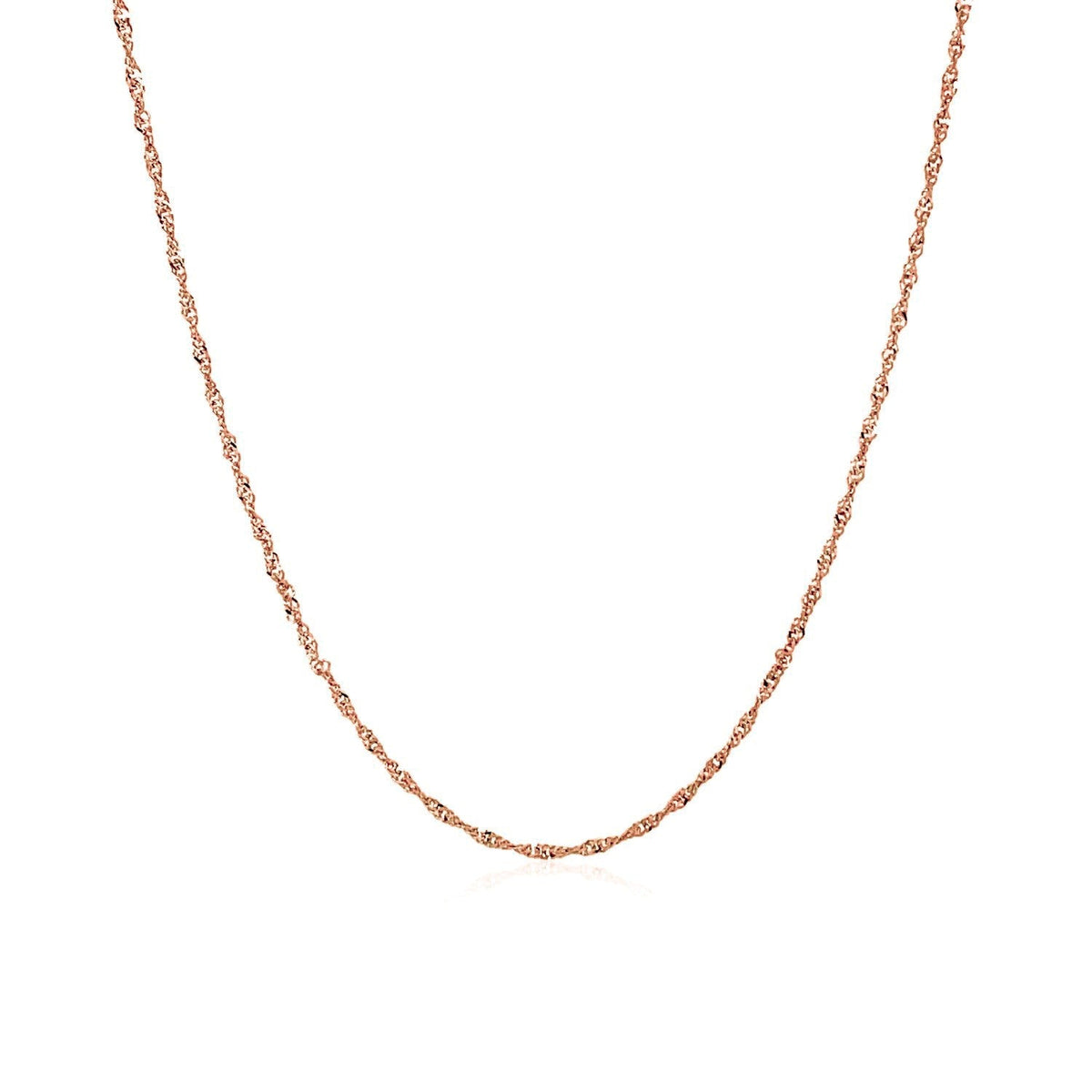 14k Rose Gold Singapore Chain (1.10 mm) - LinkagejewelrydesignLinkagejewelrydesign