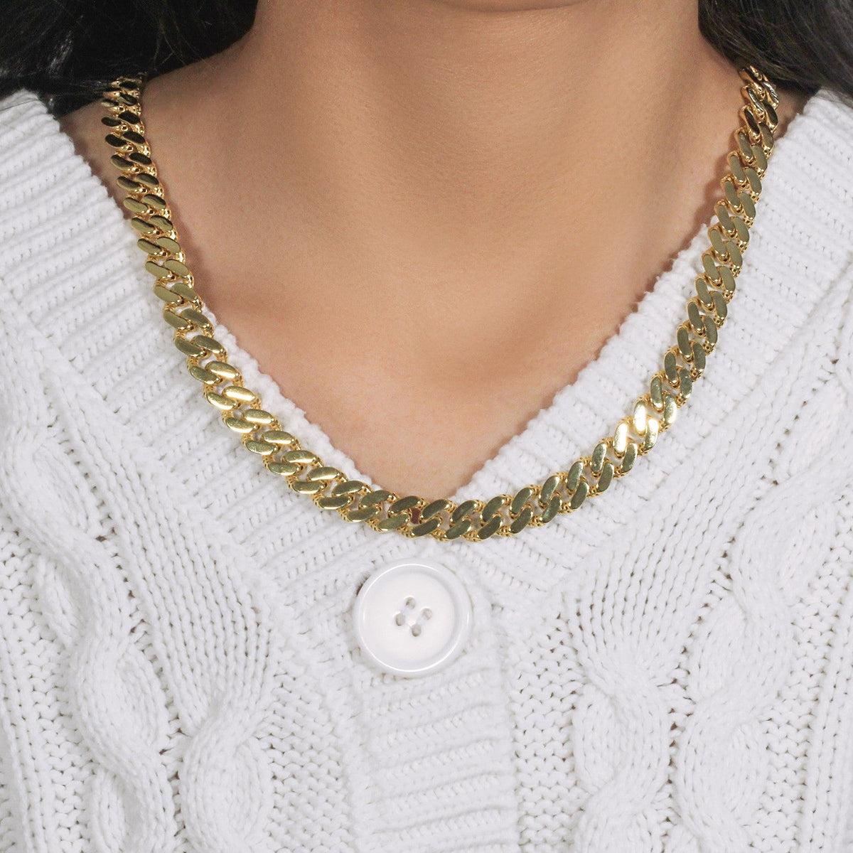 14k Two Tone Gold 8 1/4 inch Curb Chain Bracelet with White Pave - LinkagejewelrydesignLinkagejewelrydesign