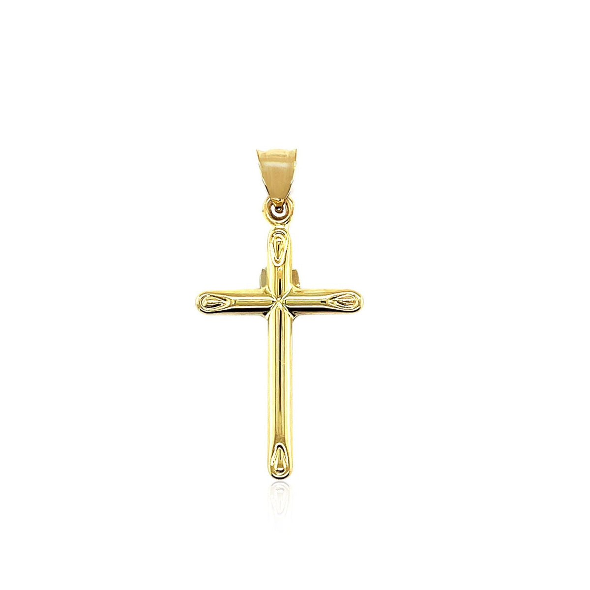 14k Two Tone Gold Cross Pendant - LinkagejewelrydesignLinkagejewelrydesign