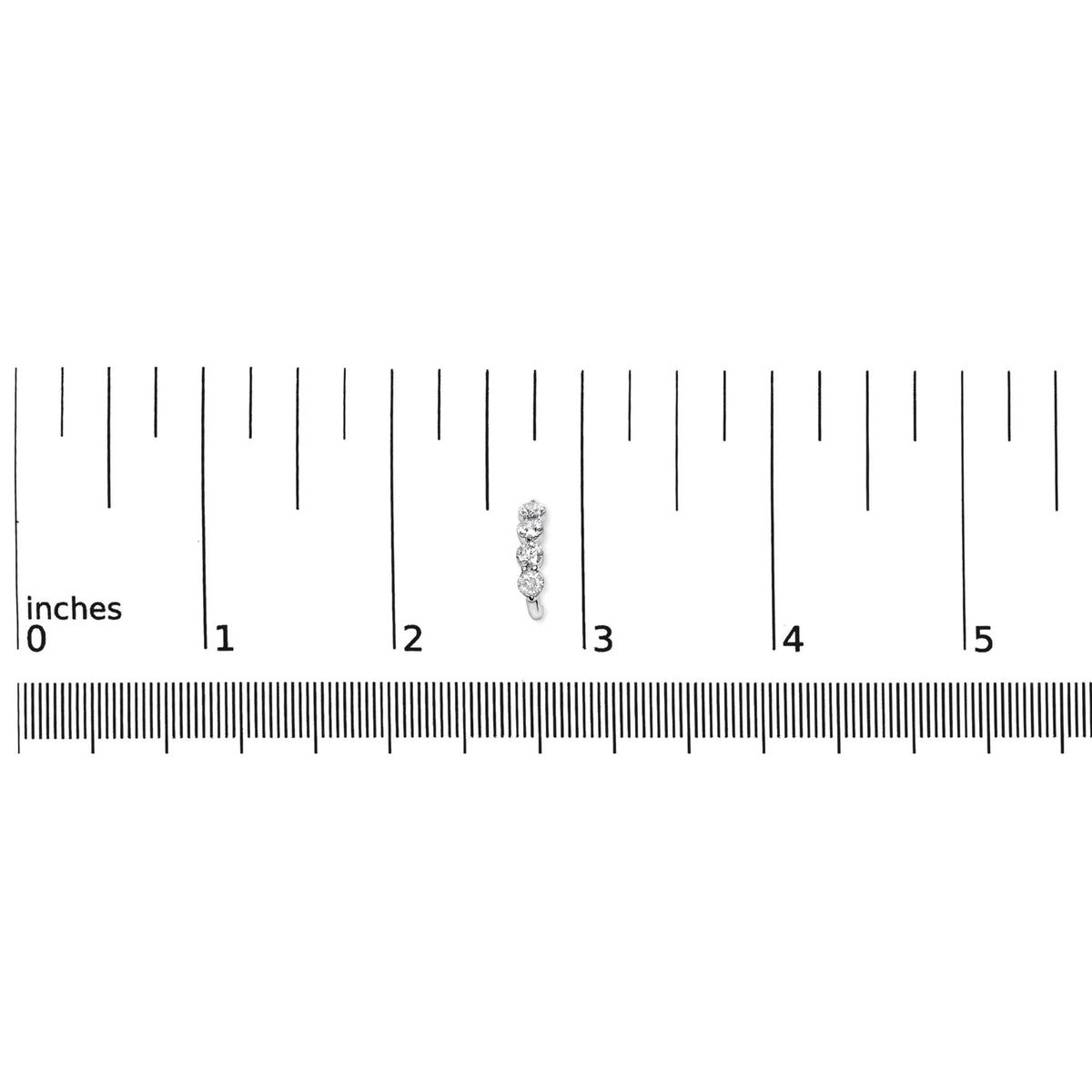 14K White Gold 1 1/4 Cttw Round Lab Grown Diamonds 5 Stone Open Hoop Stud Earrings (F - G Color, VS1 - VS2 Clarity) - LinkagejewelrydesignLinkagejewelrydesign