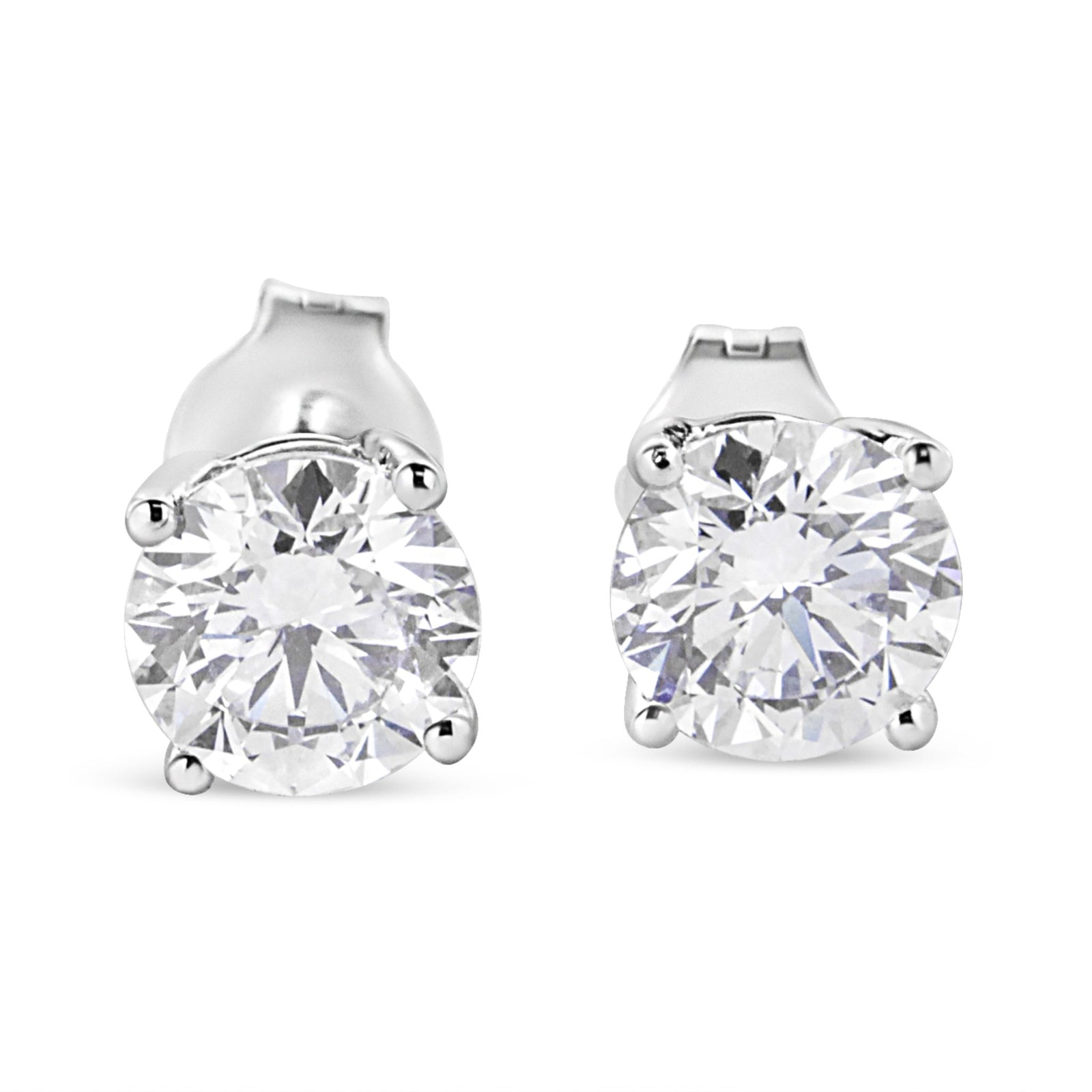 14K White Gold 1 3/4 Cttw Lab Grown Round Brilliant Diamond Solitaire Stud Earring (F - G Color, VS2 - SI1 Clarity) - LinkagejewelrydesignLinkagejewelrydesign