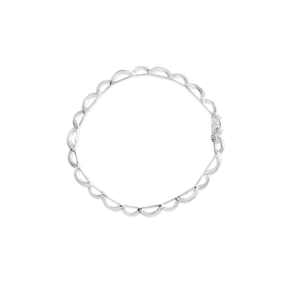 14K White Gold 1.0 Cttw Invisible Set Princess Diamond Alternating Link Tennis Bracelet (I - J Color, I1 - I2 Clarity) - 7.25" - LinkagejewelrydesignLinkagejewelrydesign