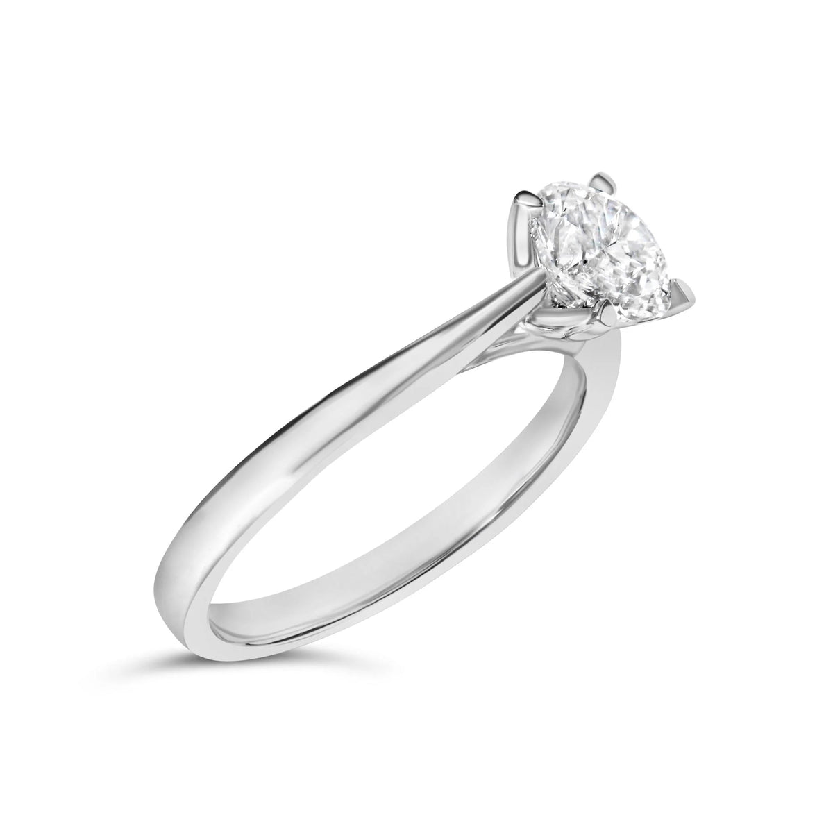 14K White Gold 1.0 Cttw Round Lab Grown Diamond Eagle Claw 4 - Prong Set Solitaire Engagement Ring (F - G Color, VS2 - SI1 Clarity) - LinkagejewelrydesignLinkagejewelrydesign