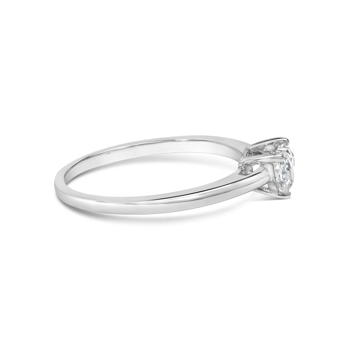 14K White Gold 1/2 Cttw Heart Cut Lab Grown Diamond Solitaire Engagement Ring (F - G Color, VS1 - VS2 Clarity) - Size 7 - LinkagejewelrydesignLinkagejewelrydesign