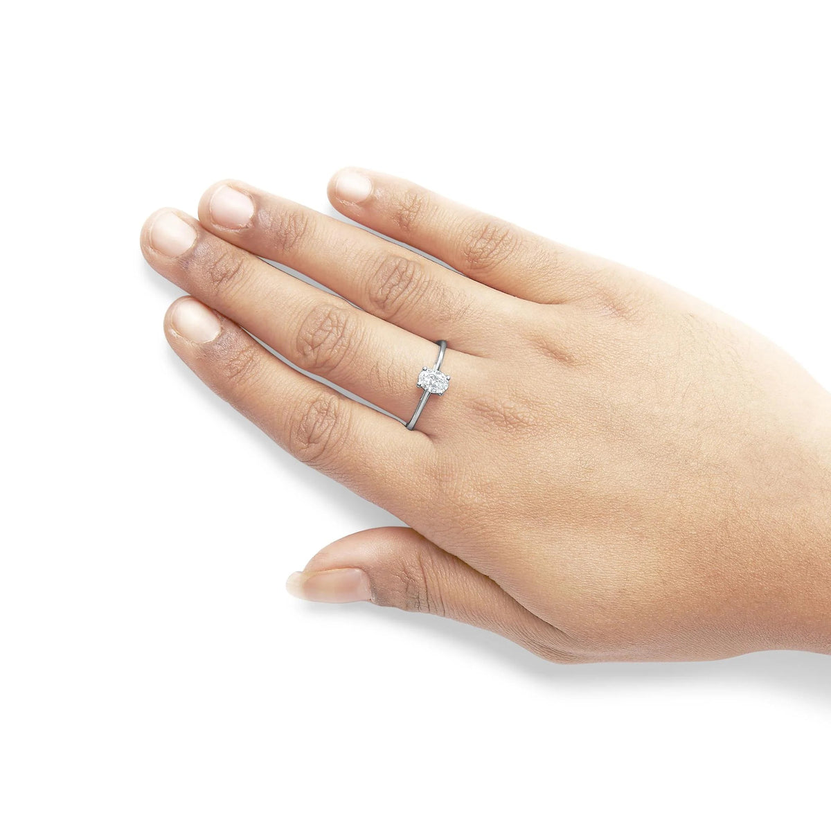 14K White Gold 1/2 Cttw Heart Cut Lab Grown Diamond Solitaire Engagement Ring (F - G Color, VS1 - VS2 Clarity) - Size 7 - LinkagejewelrydesignLinkagejewelrydesign