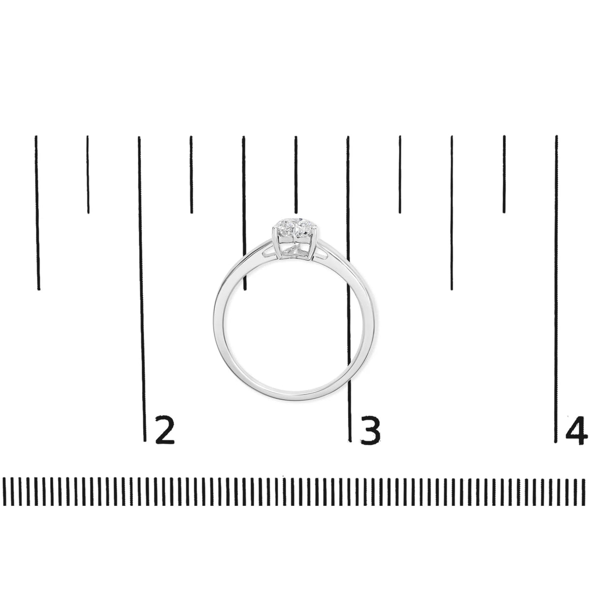 14K White Gold 1/2 Cttw Heart Cut Lab Grown Diamond Solitaire Engagement Ring (F - G Color, VS1 - VS2 Clarity) - Size 7 - LinkagejewelrydesignLinkagejewelrydesign