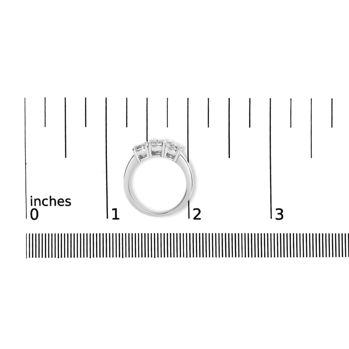14K White Gold 1/2 Cttw Miracle Set Round Lab Grown Diamond Three Stone Illusion Plate Ring (F - G Color, VS1 - VS2 Clarity) - Ring Size 7 - LinkagejewelrydesignLinkagejewelrydesign
