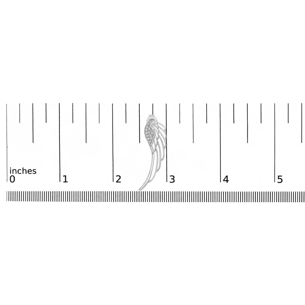 14K White Gold 1/4 Cttw Lab Grown Diamond Angel Wing Stud Earrings (F - G Color, VS1 - VS2 Clarity) - LinkagejewelrydesignLinkagejewelrydesign