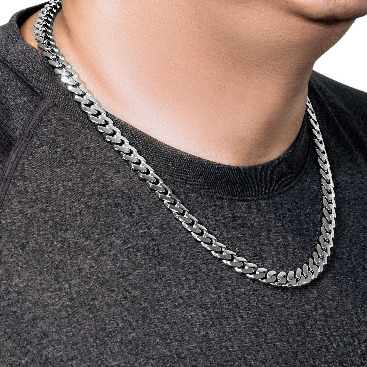 14k White Gold 22 inch Polished Curb Chain Necklace - LinkagejewelrydesignLinkagejewelrydesign