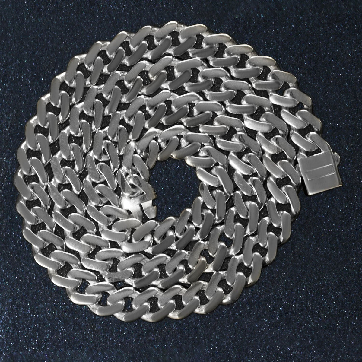 14k White Gold 22 inch Polished Curb Chain Necklace - LinkagejewelrydesignLinkagejewelrydesign