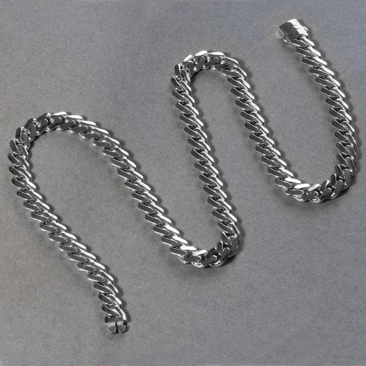 14k White Gold 22 inch Polished Curb Chain Necklace - LinkagejewelrydesignLinkagejewelrydesign