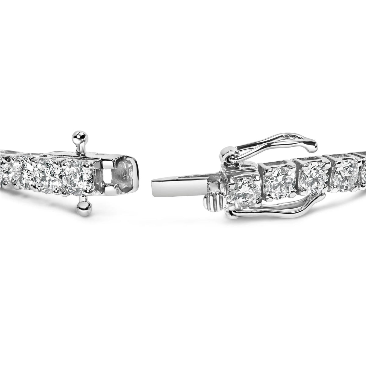 14K White Gold 4 - Prong Set Lab Grown Round Diamond Classic Tennis Bracelet (F - G Color, VS1 - VS2 Clarity) - 7.25&quot; - LinkagejewelrydesignLinkagejewelrydesign