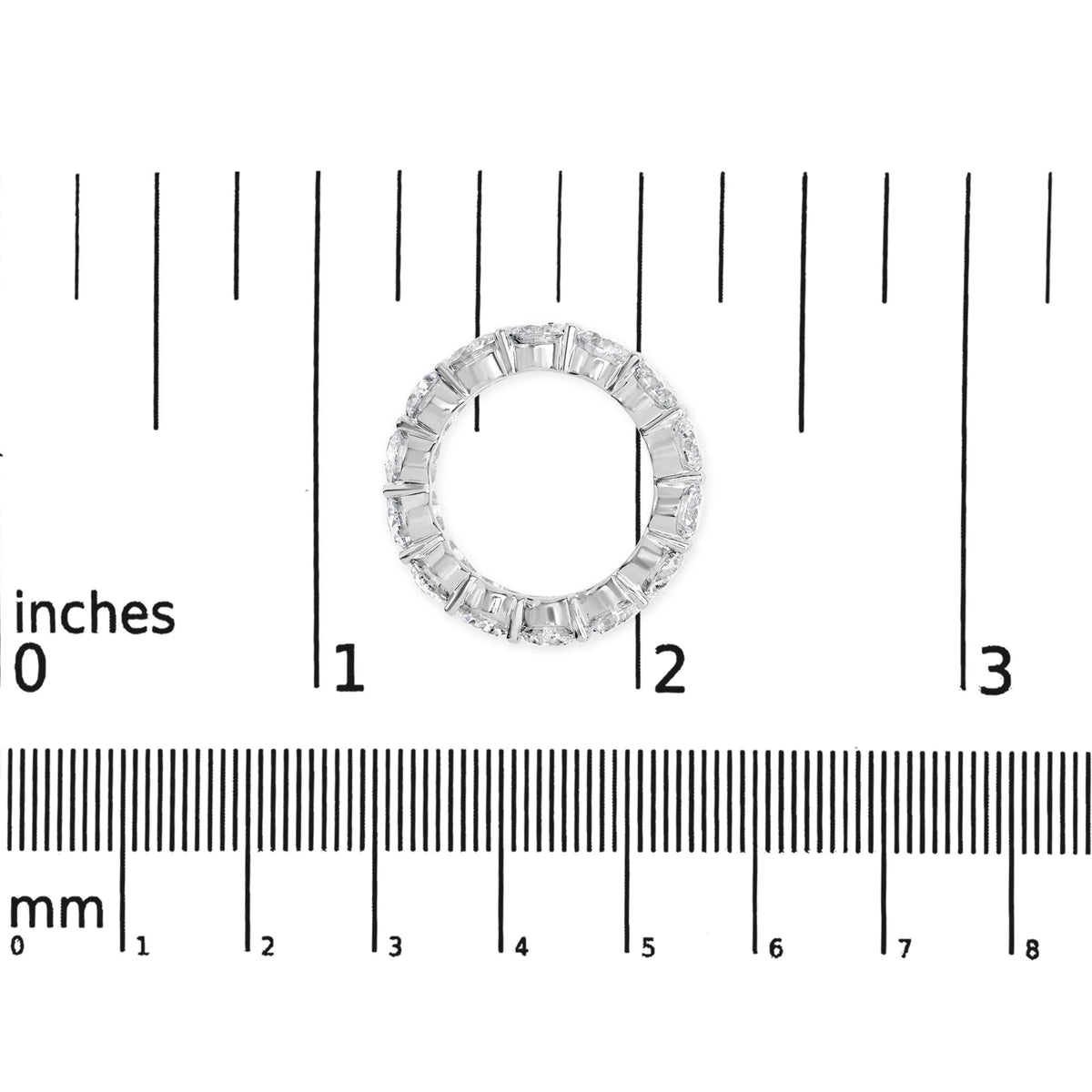 14K White Gold 7.0 Cttw Round Lab - Grown Diamond Eternity Band Ring (F - G Color, VS1 - VS2 Clarity) - LinkagejewelrydesignLinkagejewelrydesign