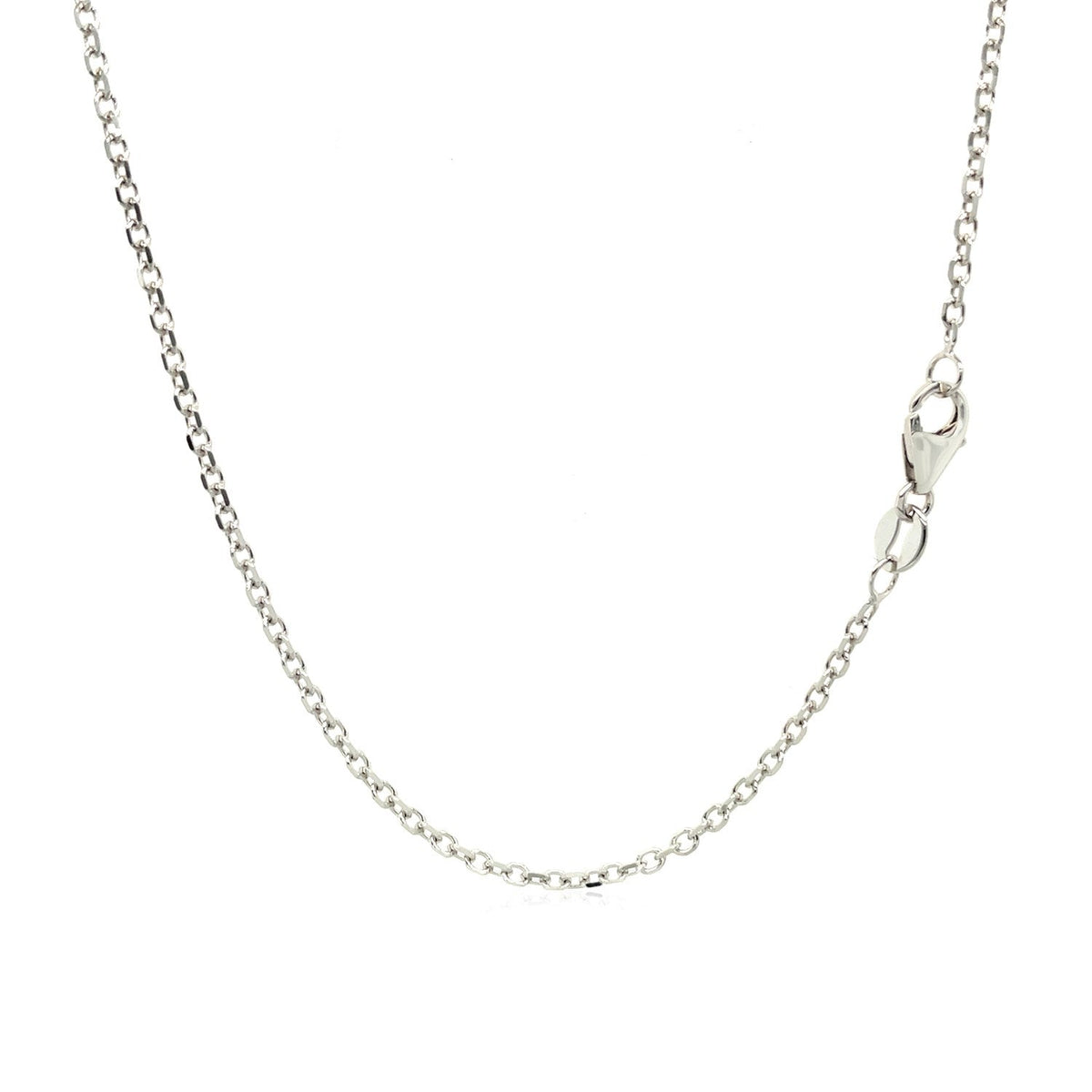 14k White Gold Adjustable Cable Chain (1.50 mm) - LinkagejewelrydesignLinkagejewelrydesign