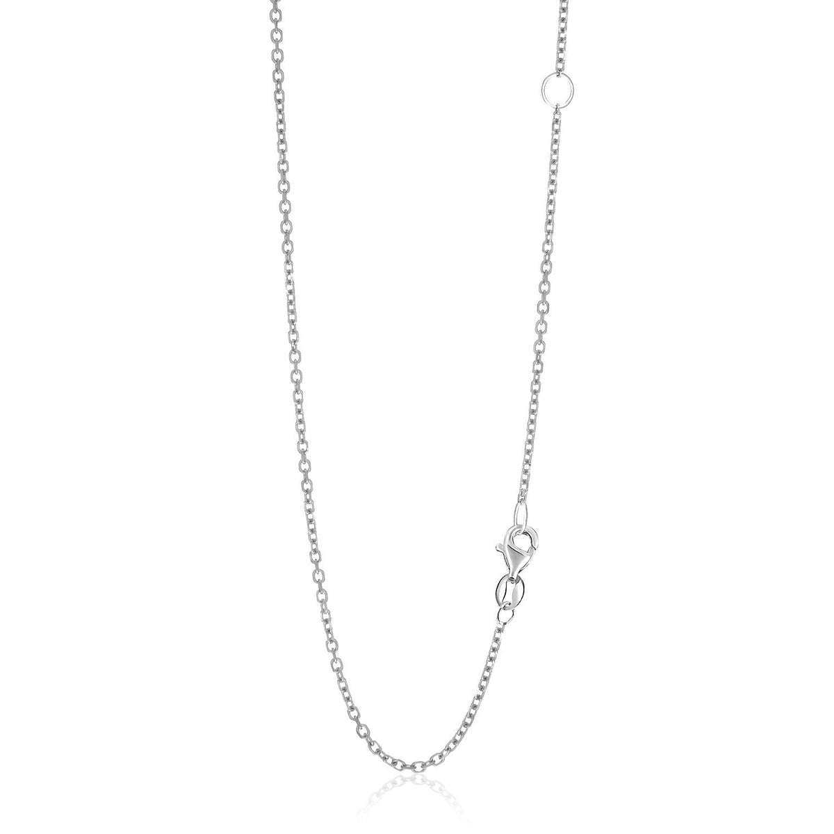 14k White Gold Adjustable Cable Chain (1.50 mm) - LinkagejewelrydesignLinkagejewelrydesign