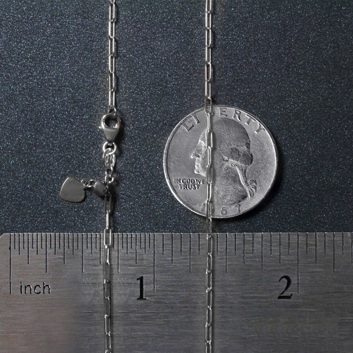 14k White Gold Adjustable Paperclip Chain (1.50 mm) - LinkagejewelrydesignLinkagejewelrydesign