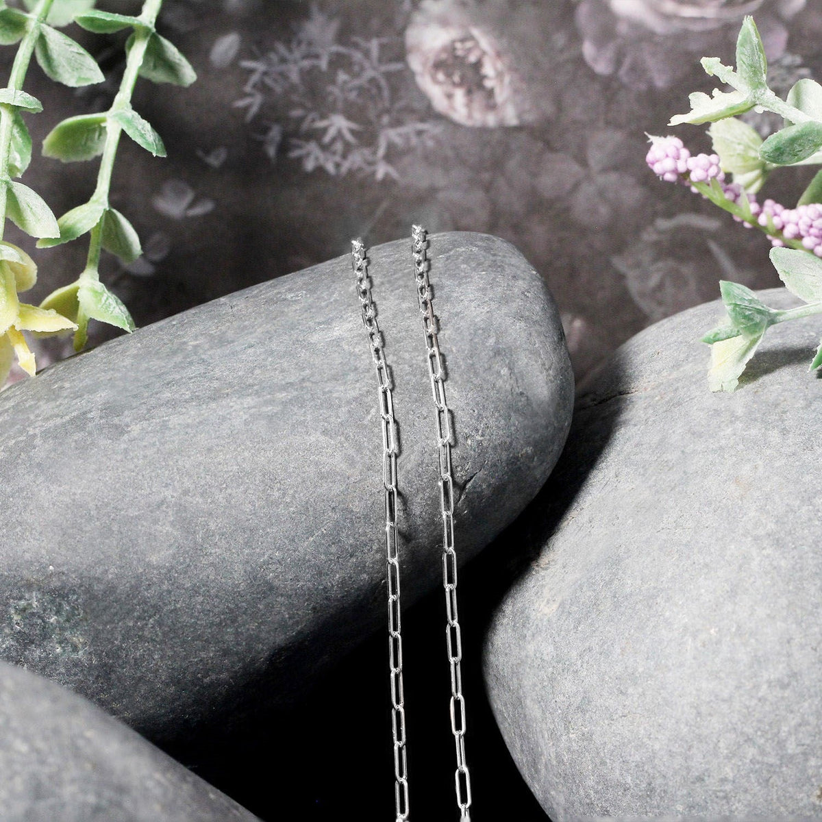 14k White Gold Adjustable Paperclip Chain (1.50 mm) - LinkagejewelrydesignLinkagejewelrydesign