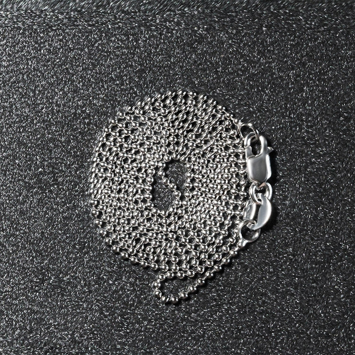 14k White Gold Bead Chain 1.0mm (1.00 mm) - LinkagejewelrydesignLinkagejewelrydesign