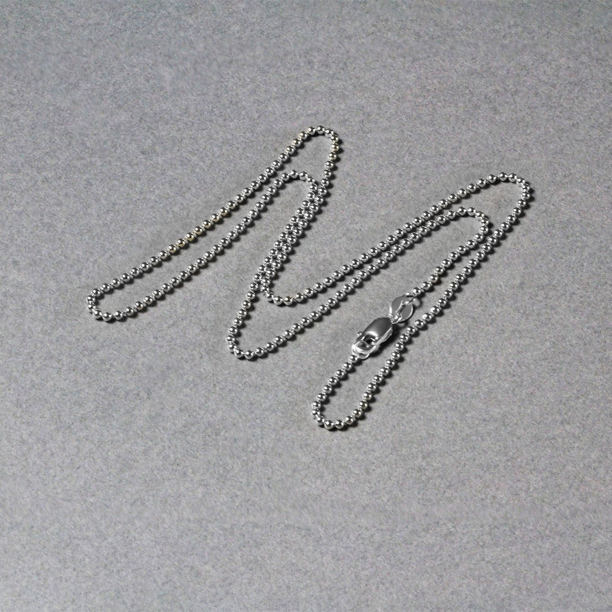 14k White Gold Bead Chain 1.5mm (1.50 mm) - LinkagejewelrydesignLinkagejewelrydesign