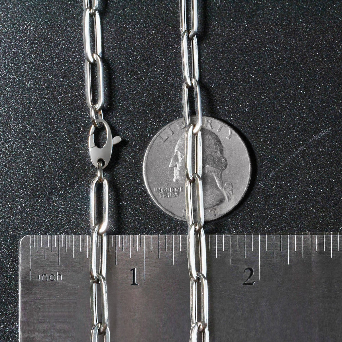 14k White Gold Bold Paperclip Chain (4.2 mm) - LinkagejewelrydesignLinkagejewelrydesign