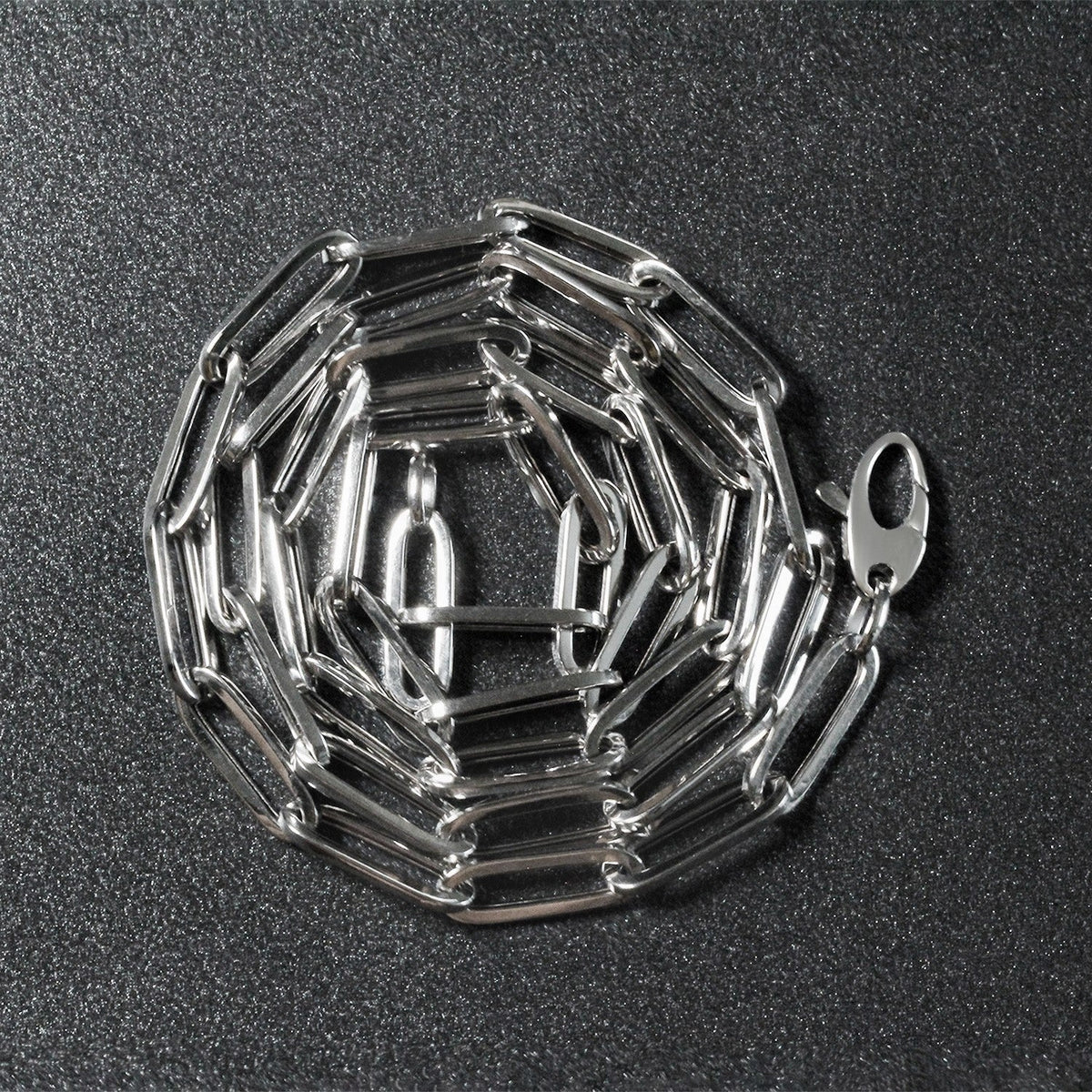 14k White Gold Bold Paperclip Chain (4.2 mm) - LinkagejewelrydesignLinkagejewelrydesign