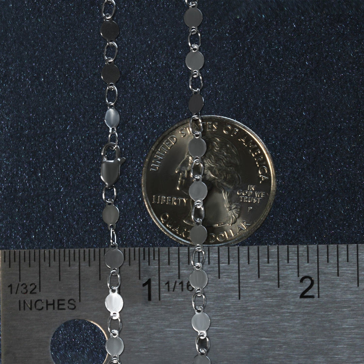 14k White Gold Bracelet with Polished Circles (4.00 mm) - LinkagejewelrydesignLinkagejewelrydesign