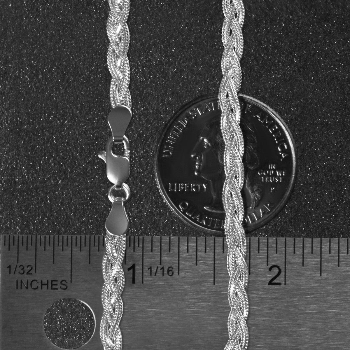 14k White Gold Braided Bracelet (3.50 mm) - LinkagejewelrydesignLinkagejewelrydesign