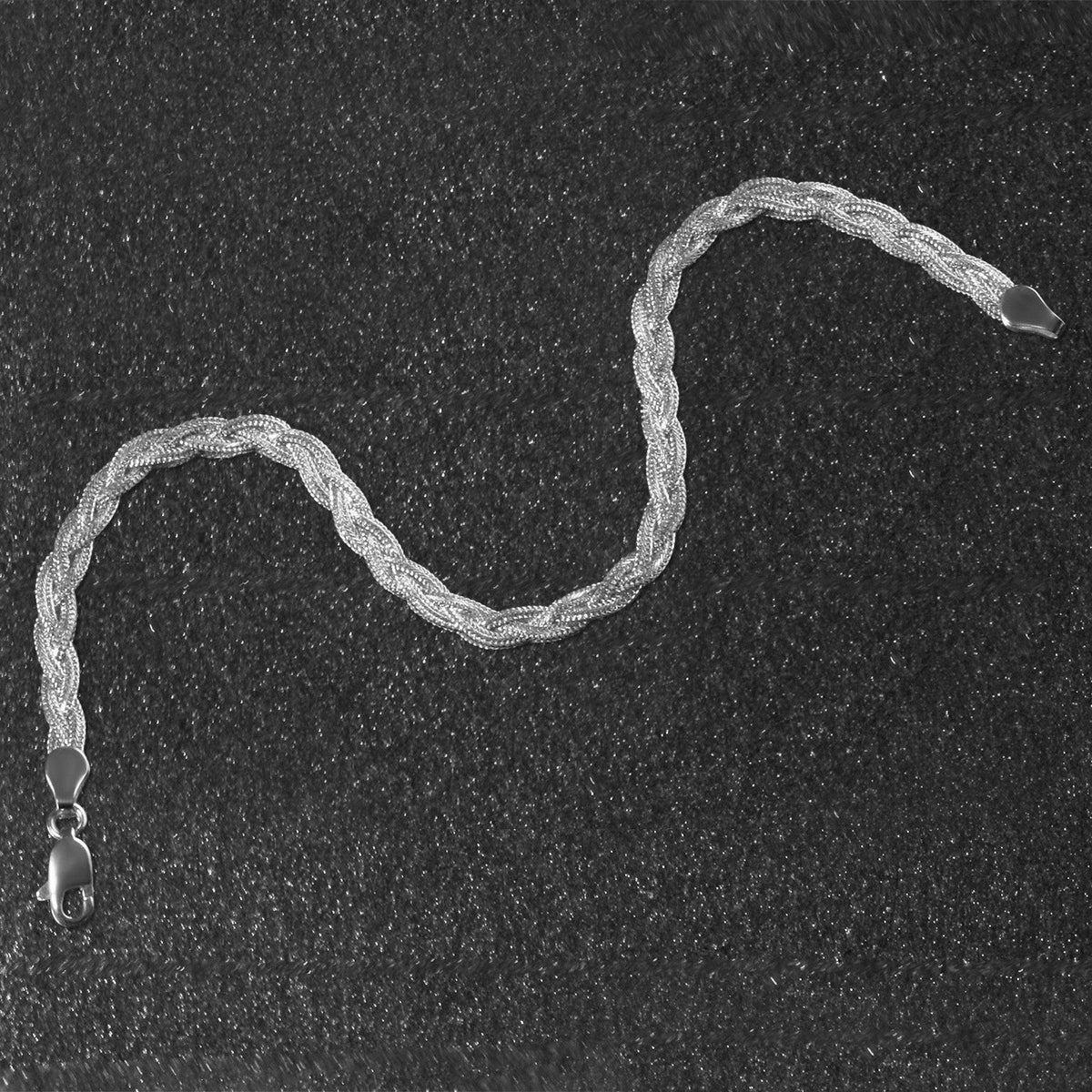 14k White Gold Braided Bracelet (3.50 mm) - LinkagejewelrydesignLinkagejewelrydesign