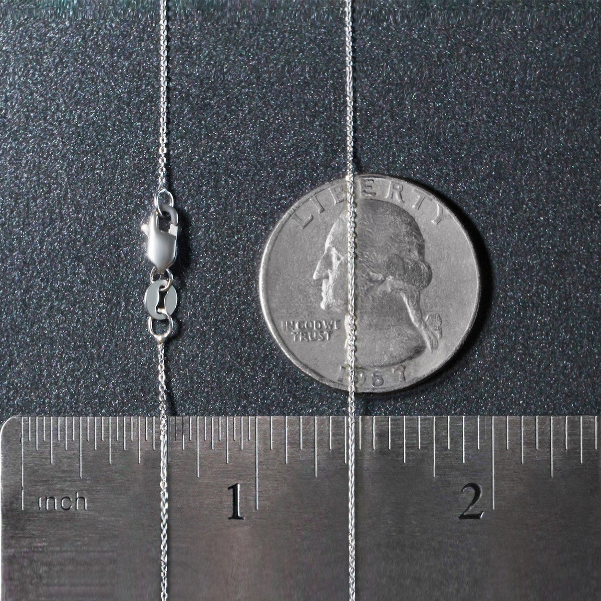 14k White Gold Cable Link Chain 0.5mm - LinkagejewelrydesignLinkagejewelrydesign