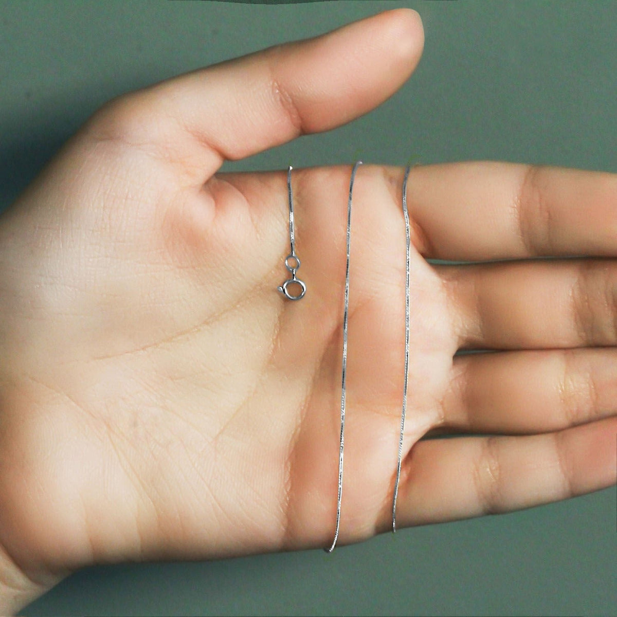 14k White Gold Classic Box Chain (0.45 mm) - LinkagejewelrydesignLinkagejewelrydesign