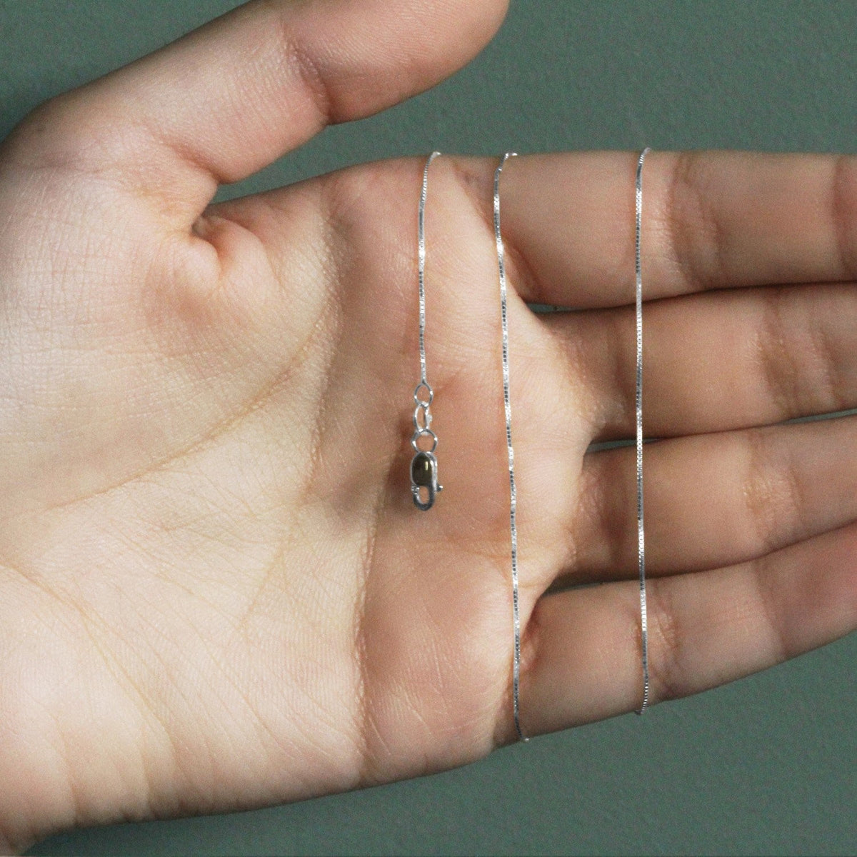 14k White Gold Classic Box Chain (0.45 mm) - LinkagejewelrydesignLinkagejewelrydesign