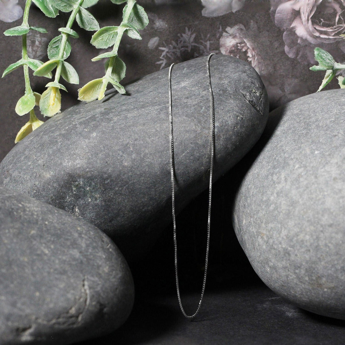 14k White Gold Classic Box Chain (0.60 mm) - LinkagejewelrydesignLinkagejewelrydesign