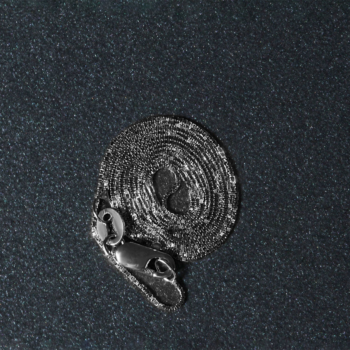 14k White Gold Classic Box Chain 0.6mm - LinkagejewelrydesignLinkagejewelrydesign