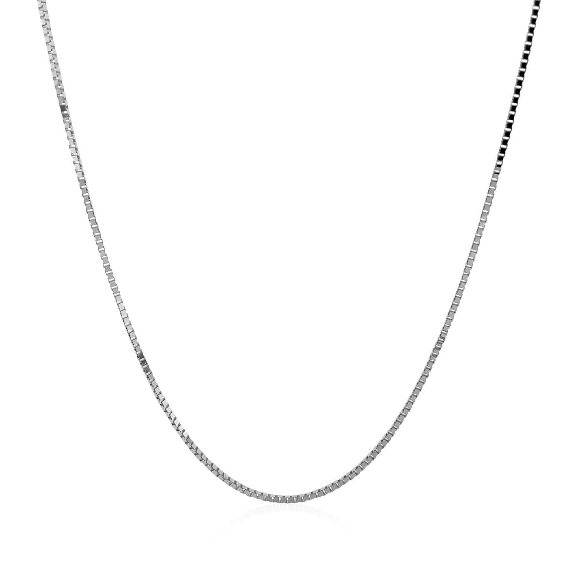 14k White Gold Classic Box Chain (0.75 mm) - LinkagejewelrydesignLinkagejewelrydesign