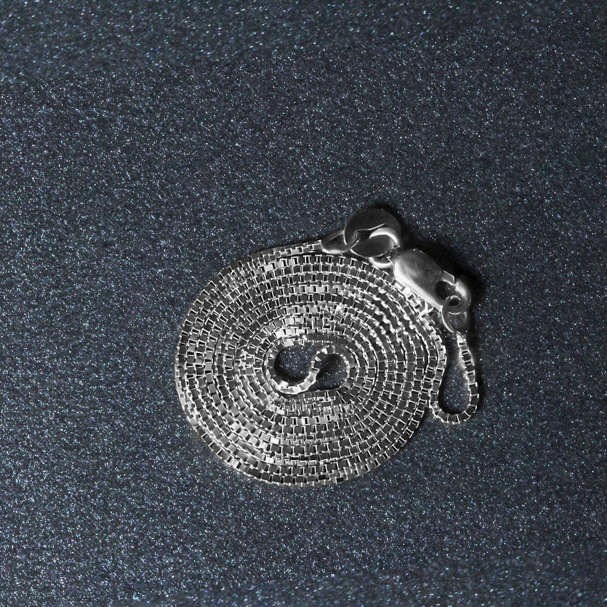 14k White Gold Classic Box Chain 0.7mm - LinkagejewelrydesignLinkagejewelrydesign