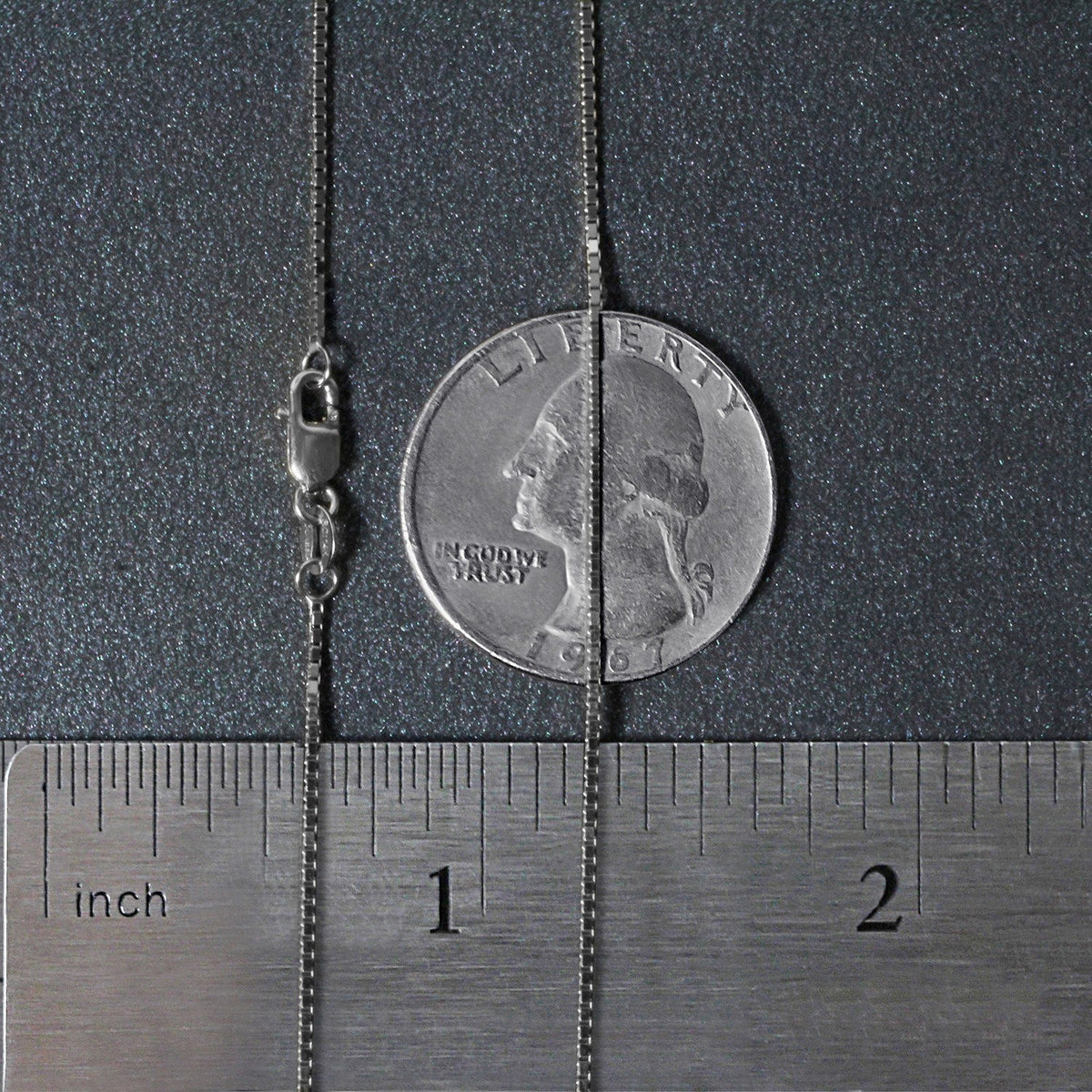 14k White Gold Classic Box Chain (0.85 mm) - LinkagejewelrydesignLinkagejewelrydesign